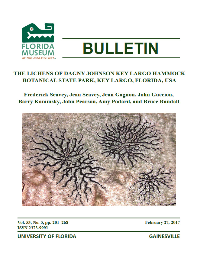 Journal cover with image of  Phaeographis radiata