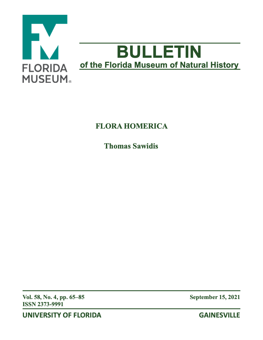 journal cover for Bulletin of the Florida Museum of Natural History
