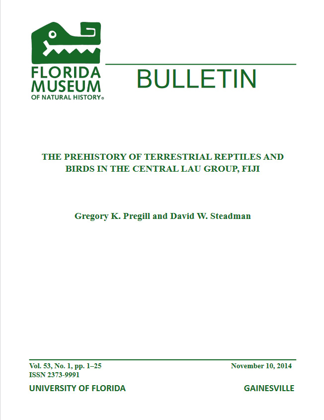 Journal cover with text and Florida Museum logo